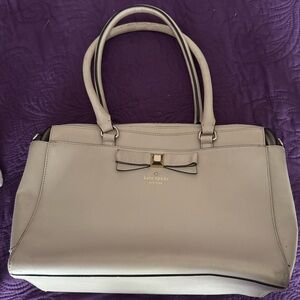 EUC Kate Spade Hancock Park Leather Satchel in Nude/Beige.